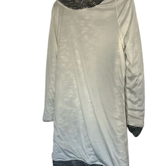 Fabletics Black & White Hoodie Dress Women’s Large Polyester Cotton Casual Style - Picture 4 of 10